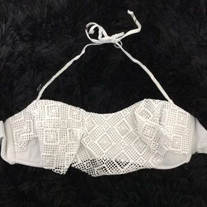 White bouncy bathing top swim bikini